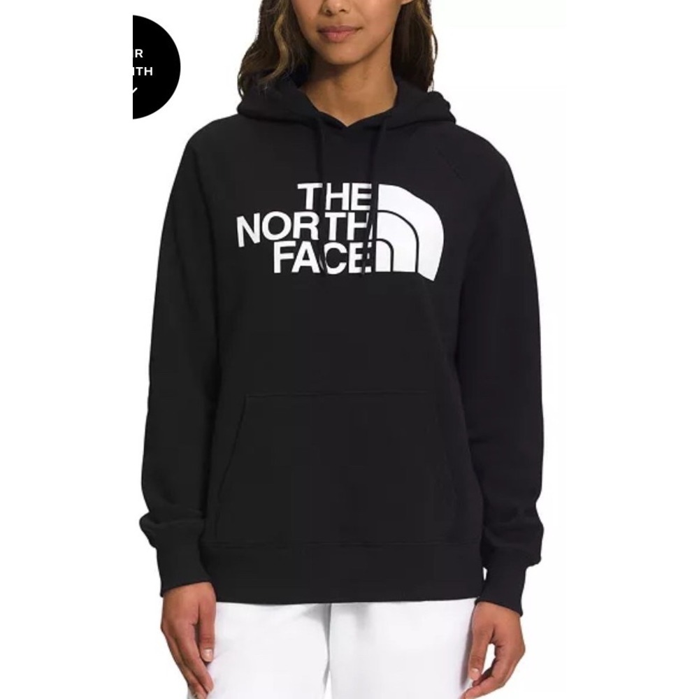 The North Face Half Dome Fleece Hoodie Women Black Medium  New With Tags